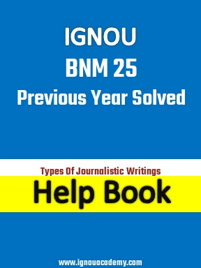 IGNOU BNM 25 Previous Year Solved Question Paper